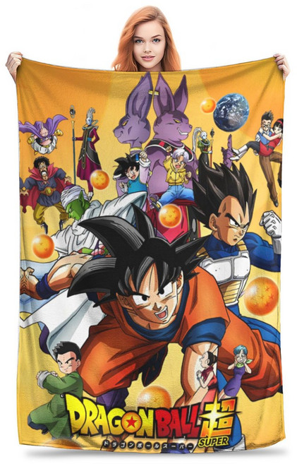 드래곤볼 니트 담요 플란넬 애니메이션 손오공 침대 침실 이불, 125x100cm, 14. 9 / D. 125x100cm