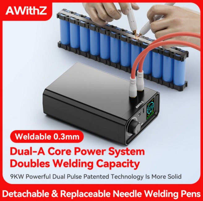Awithz 9000W 스팟 용접기 고출력 휴대용 페달 1330A 현재 DIY 18650 배터리용 조절식, 01 Awithz-UK1