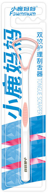 미끄럼 방지 손잡이가있는 실리콘 혀 스크레이퍼 양면 클리너 호흡 브러시 구강 위생 관리, 2. Pink, 1개