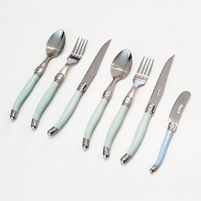 리옹 라귀올 커트러리 2인 세트 총 7P I IVORY 재입고 완료, 민트, 1세트, 7pcs