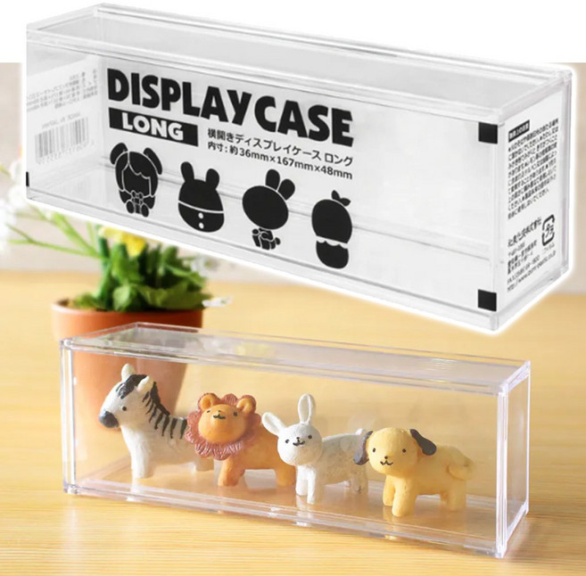 리브온 일본 투명 피규어 미니어처 디스플레이 케이스, 1개