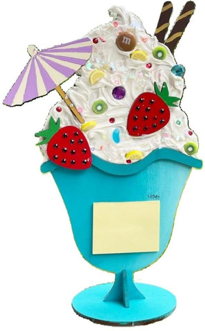 어린이미술 냉장고자석 만들기용 아이스크림 도안 3개 아동만들기수업 만들기재료, 1번 컵아이스크림