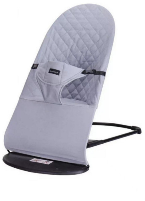 DIU 嬰兒搖搖椅哄娃哄寶寶哄睡搖籃躺椅可摺疊可調節搖搖椅安撫椅, 1件, 淺灰色菱形款:如圖