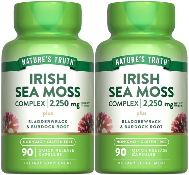 아이리쉬 바다이끼 복합체 블래더랙 및 우엉 뿌리 함유 캡슐, 2개, 90정 - 쿠팡