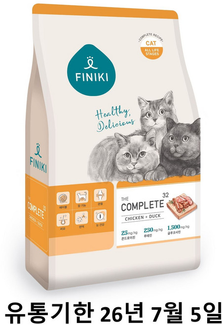 피니키 캣 더 컴플리트32 치킨&오리 7kg [ 유통기한 26년 7월 5일 ], 1개, 14kg, 닭