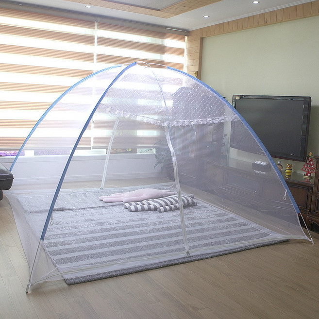 ESAVE 침대용 모기장 1~2인용 2~4인용_ 텐트형모기장, 블루