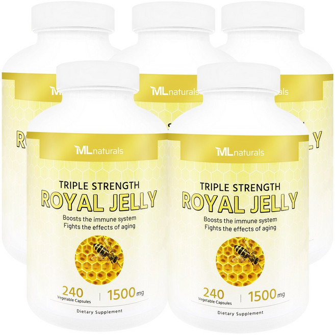 [미국번개배송] 착한명품 마이라이프 내추럴스 로열제리 1500mg 240정 5병, 5개