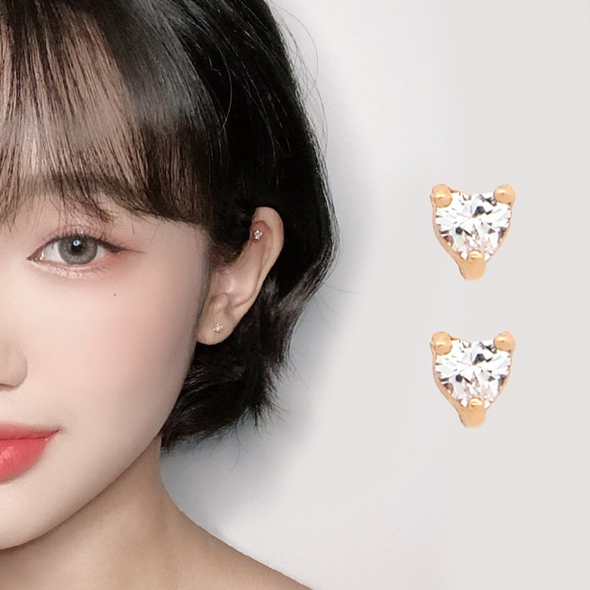 미다미 [2P세트] 하트뿅 피어싱