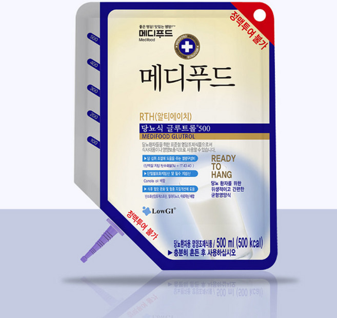 몸에 좋은 회복식 메디푸드 RTH 당뇨식 글루트롤 500kcal [500㎖ x 20팩], 20개
