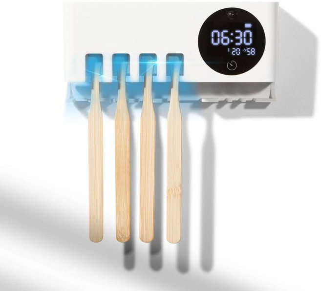 동작감지 무선 칫솔 기 충전 UVC 시계기능 UVT-2M inh+85048vI