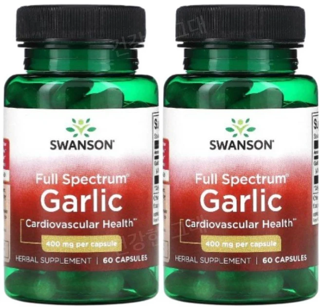 Swanson 풀 스펙트럼 마늘 추출 400mg 풀 스펙트럼 garlic, 60정, 2개 - 쿠팡