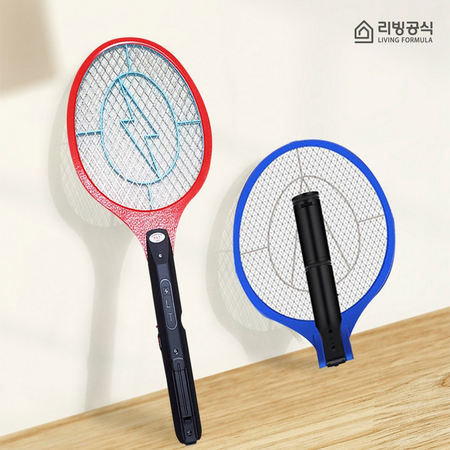 리빙공식 KC인증 전기모기채 + 사은품(AA벡셀건전지2개), 전기모기채+사은품