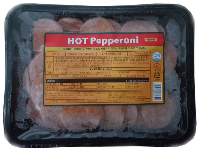 (주)대경햄 핫 페퍼로니 1kg, 1개