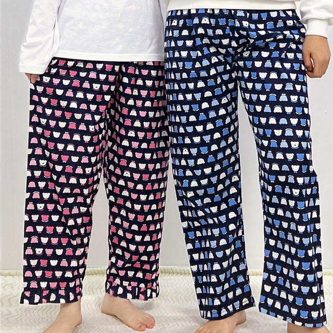 제이지몰 국내생산 순면 파자마 바지 9부 캐릭터 커플 면 100% 잠옷