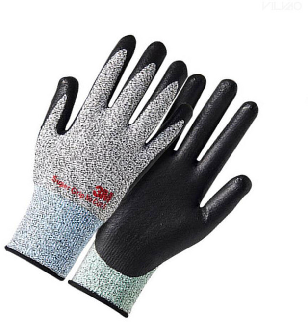 손안베이는 절단방지 코팅장갑 도배 칼쓰는사람 정육, 그레이, 1개