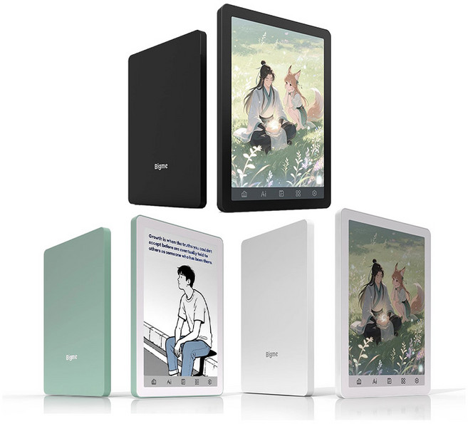 [HL샵]Bigme B6 6인치 이북 잉크스키린 리더기 300ppi 고해상도 8코어 프로세서 64GB, 그린