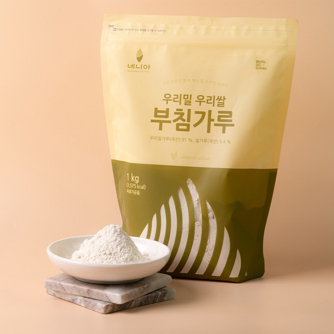 네니아 우리밀 우리쌀 부침가루, 1kg, 1개