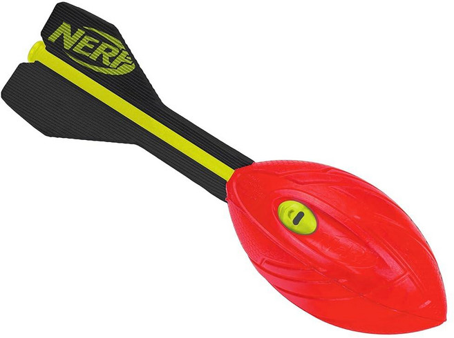 Nerf Vortex 에어로 하울러 폼 볼 - 클래식 장거리 미식축구 비행 최적화 꼬리 핸드 그립 실내 및 실외 재미(블루)_157278, 레드_157278