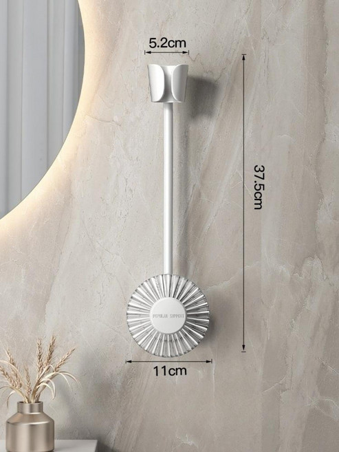 어스피쉬 각도 조절 욕실 무타공 드라이기 걸이 거치대 홀더 보관 접착식 부착형, 화이트 드라이어 홀더, 1개