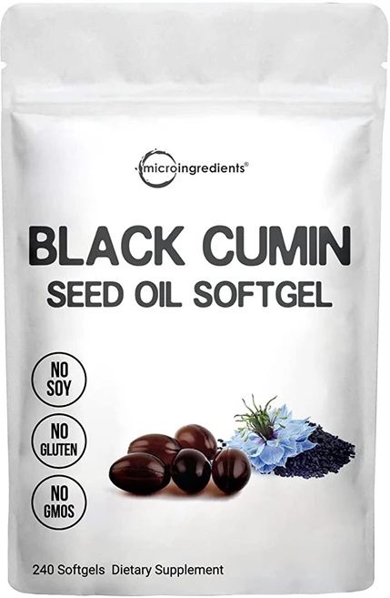Microingredients 블랙 구민 블랙 씨드 오일 1000 mg 240 정, 1개, 60ml - 쿠팡
