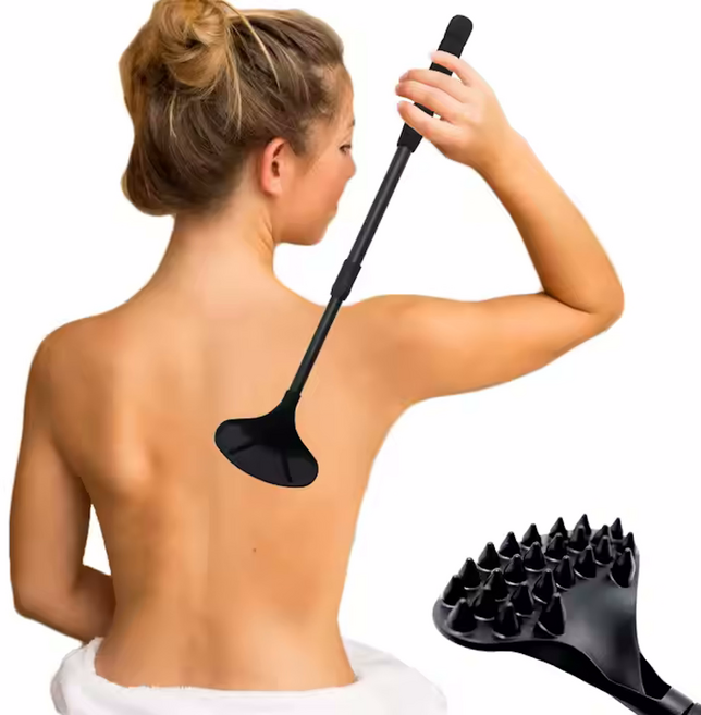 기프템 효자손 지압봉 길이 조절 프리미엄 ABS 논슬립 소재 적용 등긁개, 프리미엄 올블랙, 1개