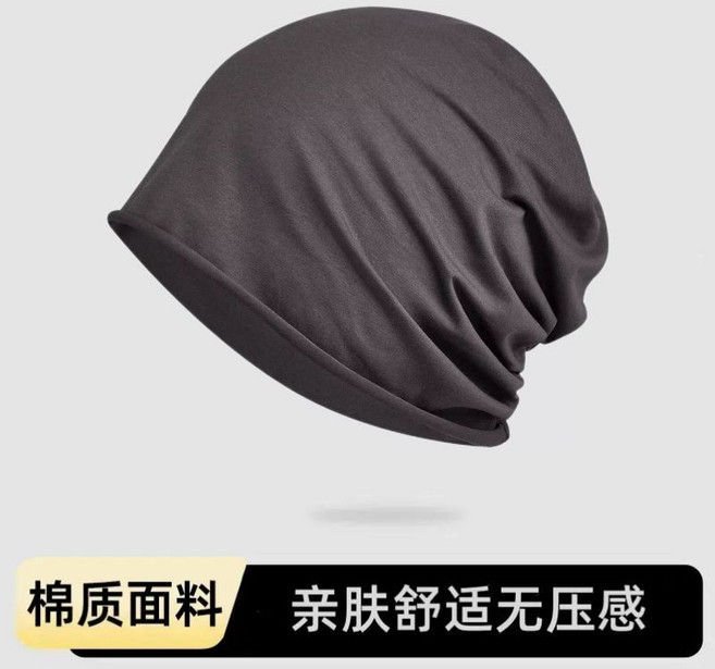 單層棉質頭巾帽，適合空調房/睡帽/包頭帽，親膚舒適無壓感