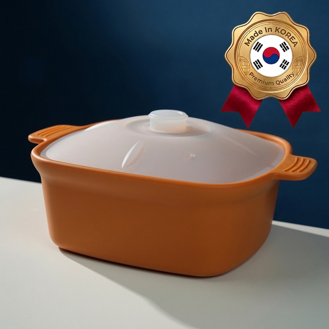 소노리떼 국산 실리콘 냄비 전자레인지 라면용기 대형 계란찜기 1200ml, 1개, 카멜옐로
