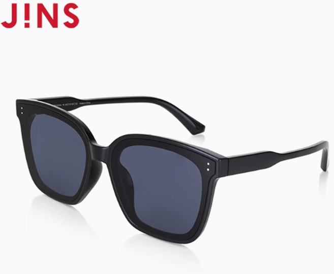 진즈 JINS 오버사이즈 선글라스 사각 화이트 여성 LRF24S231 자외선차단 빅사이즈