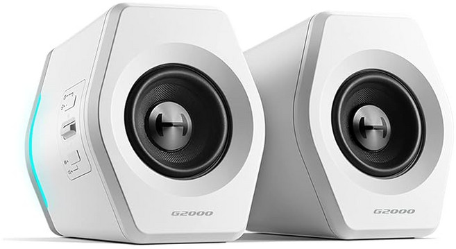 Edifier G2000 게이밍 스피커 PC용 블루투스 5.132W Hi-Fi 음질 유선 Bluetooth / USB / AUX 연결 PC 지원 LED 라이드 포함 소형 2대 한, 상세페이지 참조