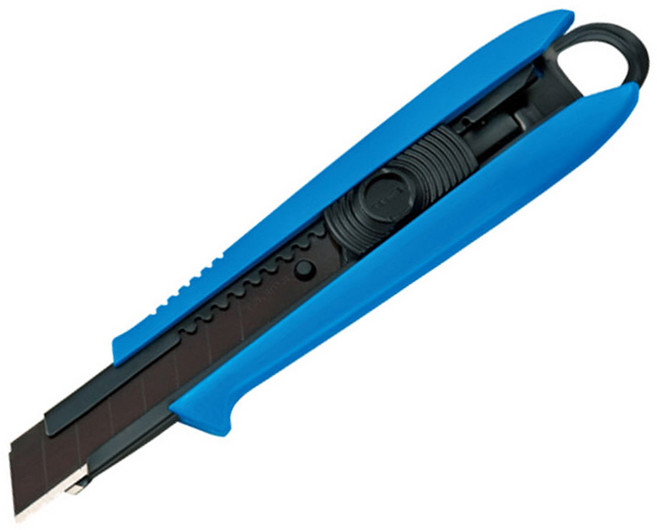 타지마 커터칼 고무그립커터칼 오토록 L형 공업용칼 LC560, 드라이버커터칼DCL500FBCL(파랑)