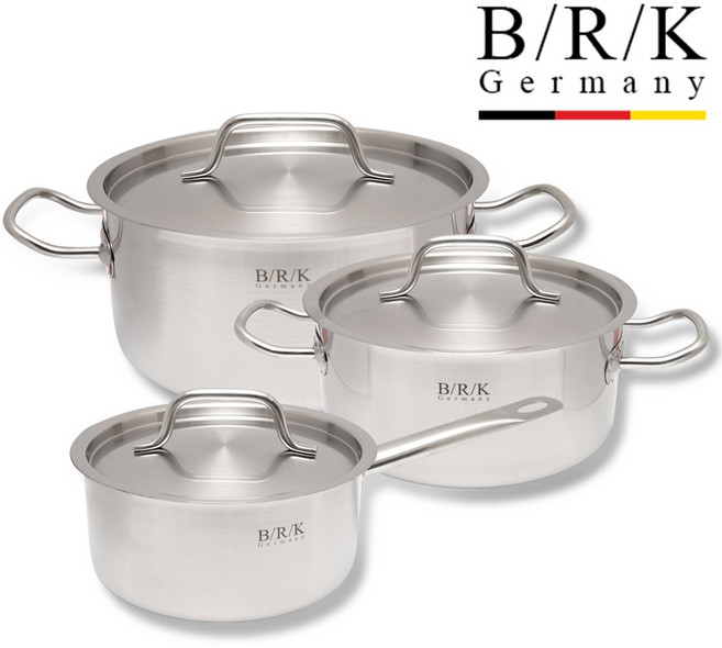 BRK냄비 스탠 인덕션냄비세트 스텐 냄비 신혼냄비세트 3종, 1세트, 스테인레스