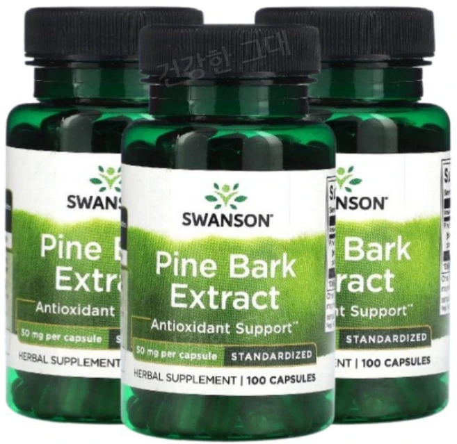 스완슨 소나무 껍질추출물 50mg 100캡슐, 100정, 3개 - 쿠팡