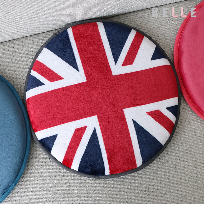 [데코벨] 스펀지 원형 방석 의자방석 37R (논슬립/고정끈 포함)