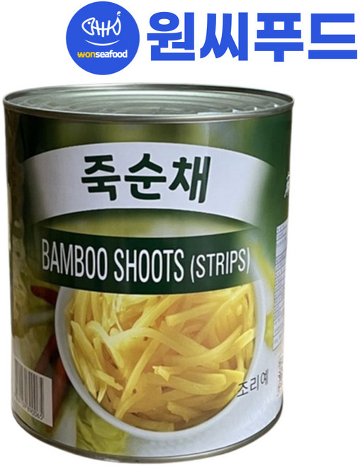 대화 죽순채 캔 2840g 멘마 뱀부슛 슬라이스 편 대용량 통조림 대화엠피, 1개, 2.84kg