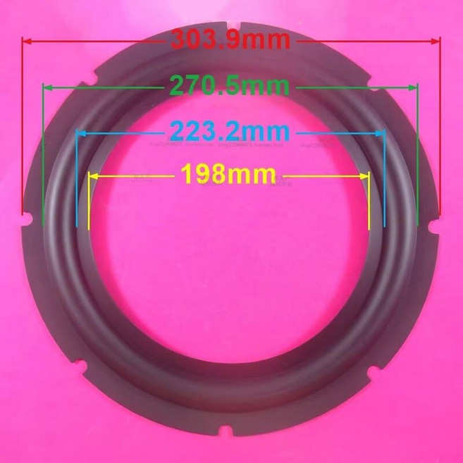 Spendor용 GHXAMP 스피커 수리 액세서리 고무 엣지 12 인치 303mm