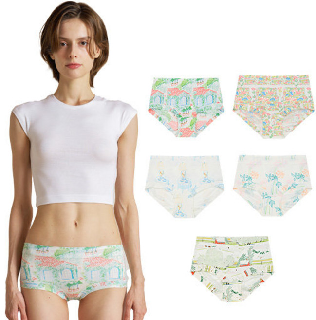 26SS 라페어 마침내 면 팬티 나염 패키지 5종