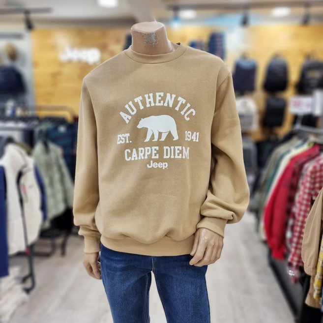 지프 *한정특가* [NC불광점 65%할인] ﻿﻿남여공용 곰돌이프린트가 들어간 맨투맨 티셔츠!! (JN8TSU897)