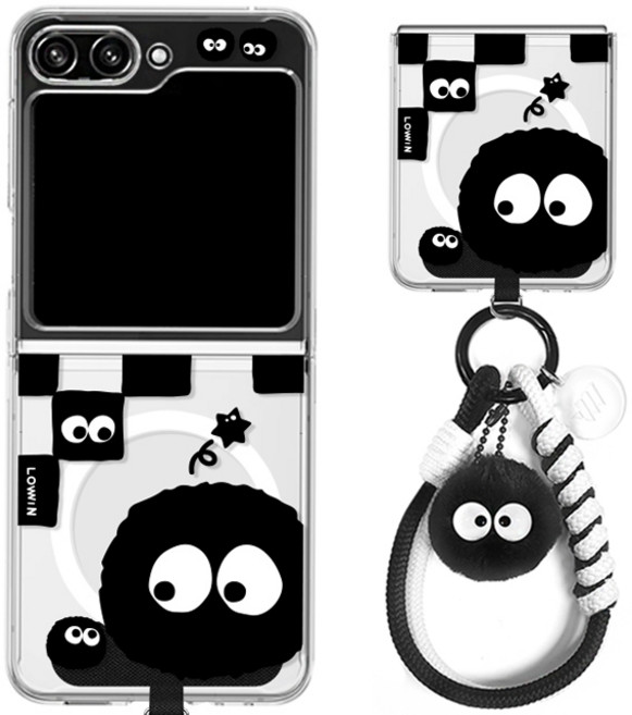 뭉치 핸드스트랩 맥세이프 젤하드 컬러먼지 Z플립6 Z플립5 케이스