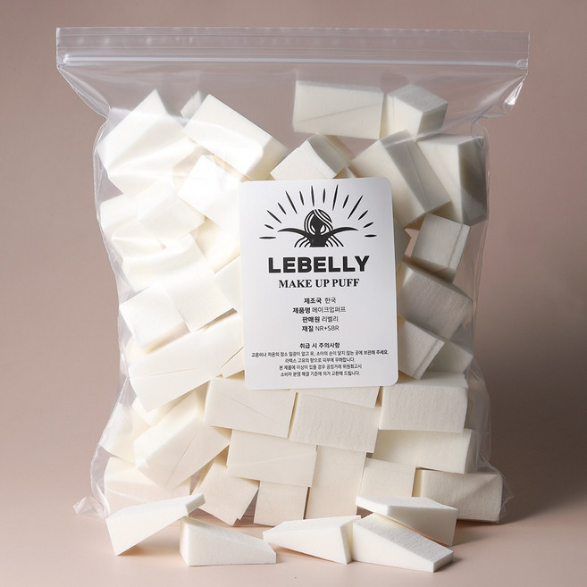 대용량 메이크업스펀지 삼각 퍼프 100p, 1