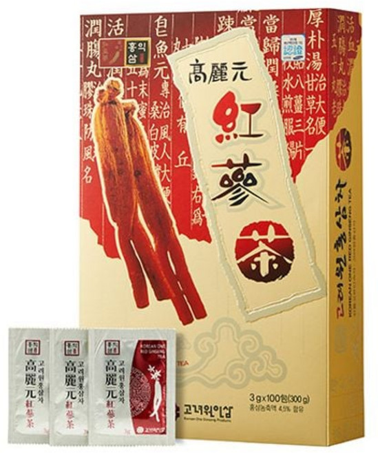 고려홍삼과립차 (고려원) 홍삼차100포) 100포 (, 본상품선택, 1개, 100, 3g