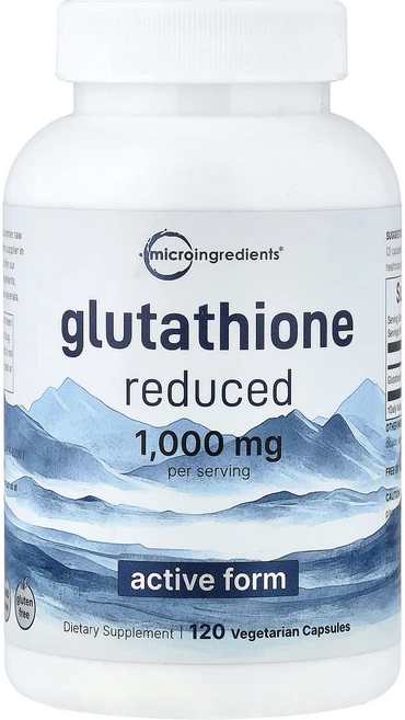 행복하고 건강하게 Micro Ingredients 글루타치온 환원 베지 캡슐 120정(캡슐 1정당 500mg) 백년회로하세요, MicroIngredients글루타치온환원베지캡슐120, 1개 - 쿠팡