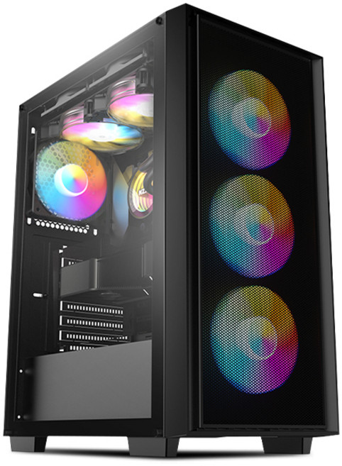 LIZZ RARA GAMING 베어본 조립PC (5600/A520M-K/ASUS RX7600/600W/D4 Mesh/OS없음) PC