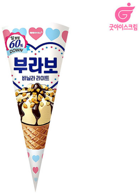 해태제과 부라보콘 바닐라 라이트 한 박스, 24개, 160ml