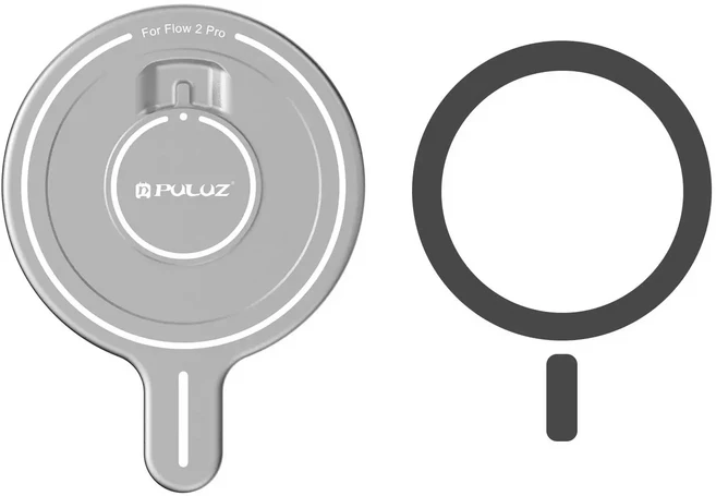 PULUZ 마그네틱 어댑터 알루미늄 합금 휴대 전화 자석 마운트 Insta360 Flow 2 Pro 스포츠 카메라 액세서리, 01 Silver