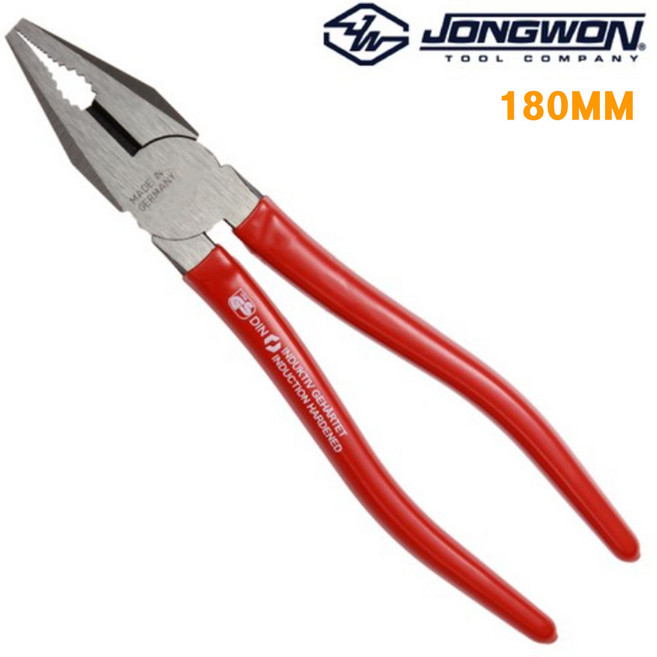 독일제 뺀치 강력뺀치 사이드컷팅 펜치 종원JW, 180mm, 1개