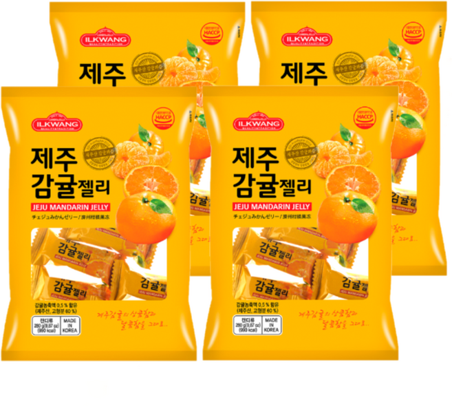 일광제과 제주감귤젤리, 280g, 4개