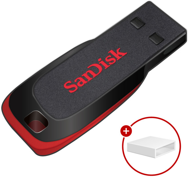 샌디스크 Cruzer Blade 크루저 블레이드 USB 2.0 SDCZ50 +USB 보호캡, 1개, 16GB