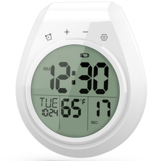 다이나토리 욕실 방수 디지털 시계, 화이트