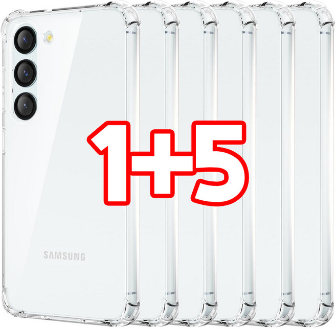 벌크온 1+5 갤럭시 s23 23fe s23플러스 s23울트라 범퍼핏 투명 에어 쿠션 젤리 기본 케이스