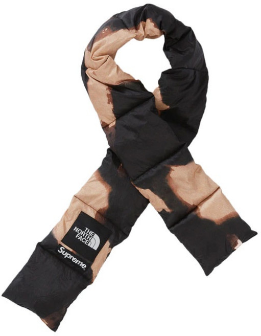 SUPREME x TNF FW21 BLEACHED PRINT 700-FILL DOWN SCARF 羽絨 圍巾
